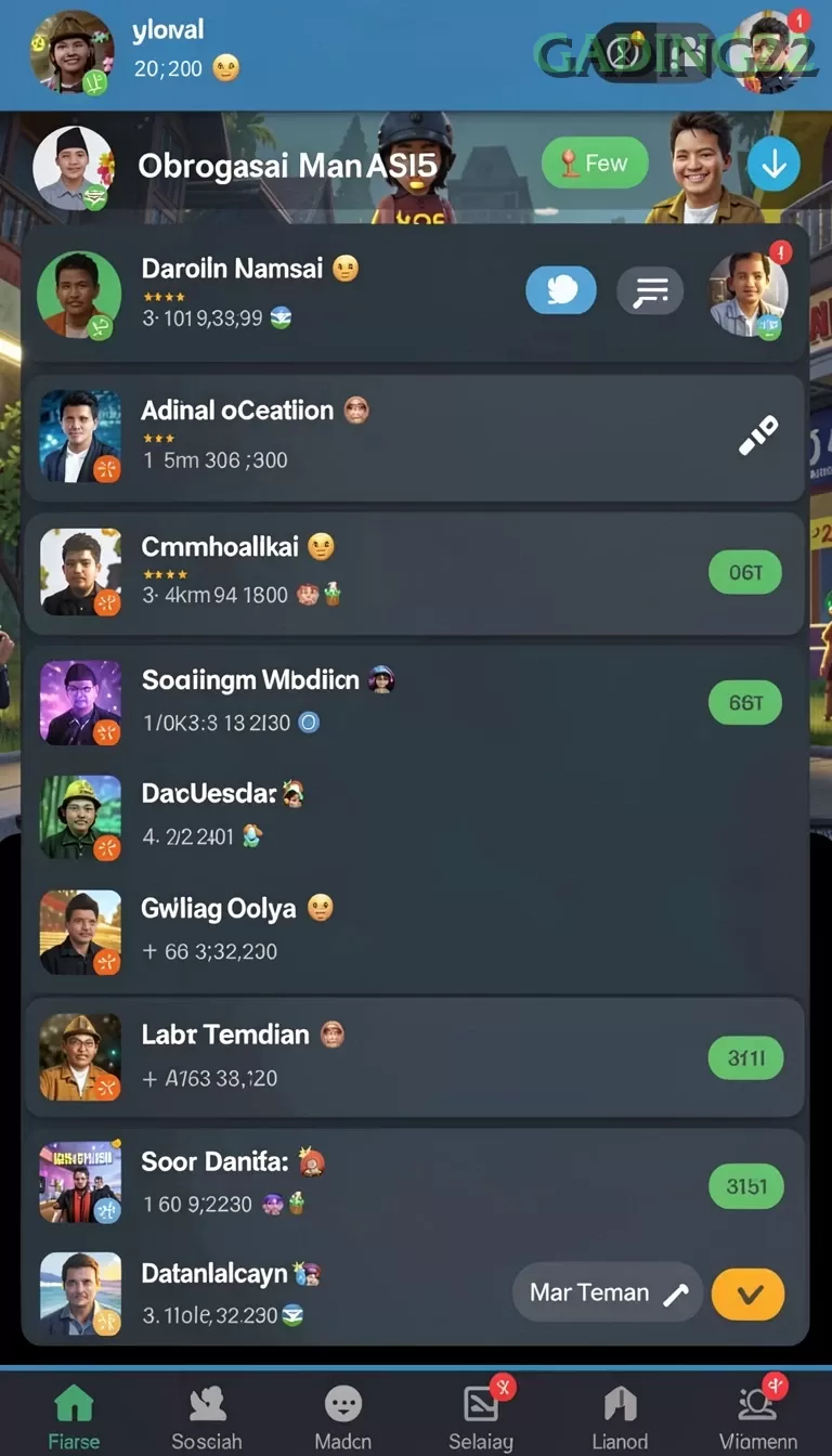 Cuplikan layar DEWI222 — aktivitas